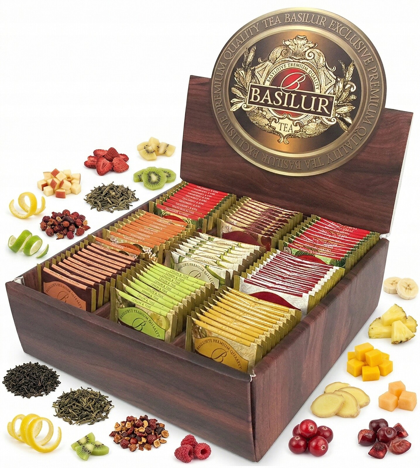 Basilur Expozitor Magické Ovoce Sada Čajů 9 Příchutí 90 ks