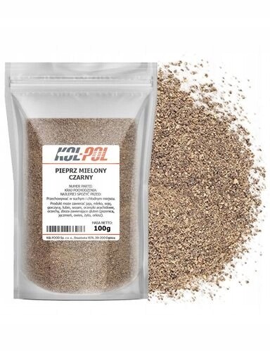 5x Pepř Černý Mletý 100g Aromatické přírodní koření kvalita Kol-Pol