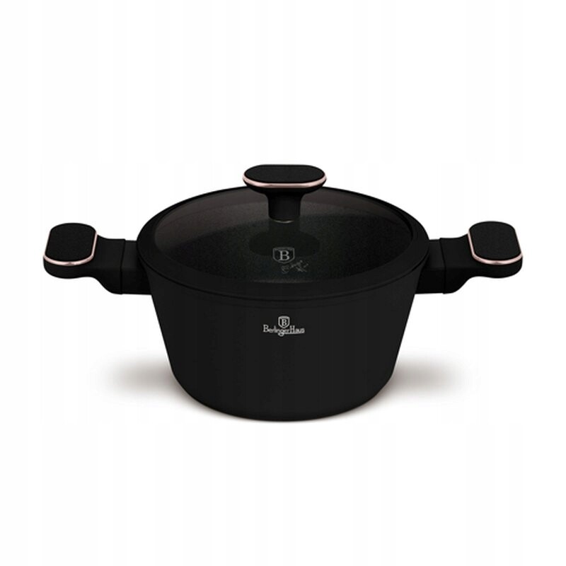 Kastrol s titanovým povrchem a poklicí 20 cm Black Rose Collection