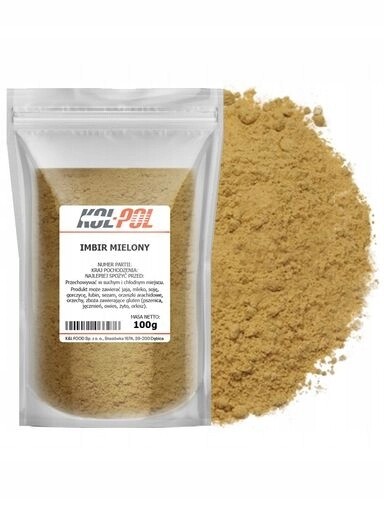 5x Zázvor MLETÝ100g Přírodní bez přísadaromatický vysoká kvalitaKol-Pol