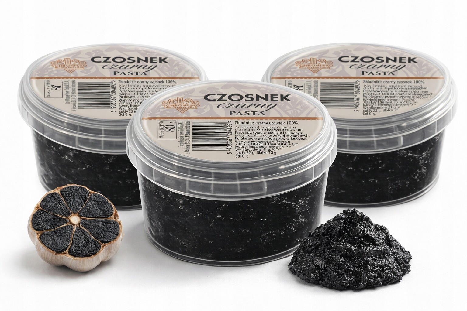 Černý česnek pyré fermentovaná pasta polský černý garlick 100