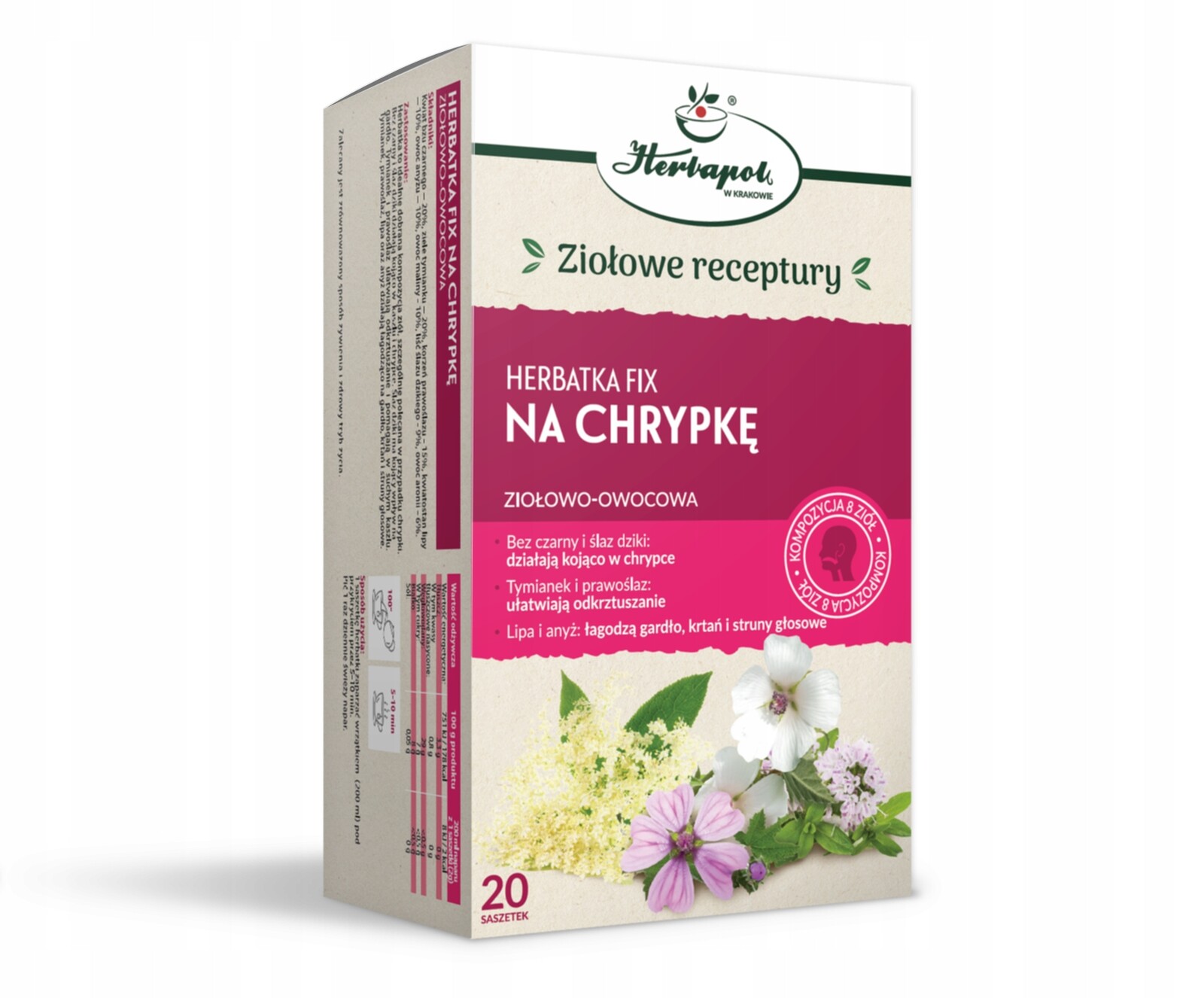 Čaj Na Chrypku fix (20 x 2 g) 40 g Herbapol Krakov