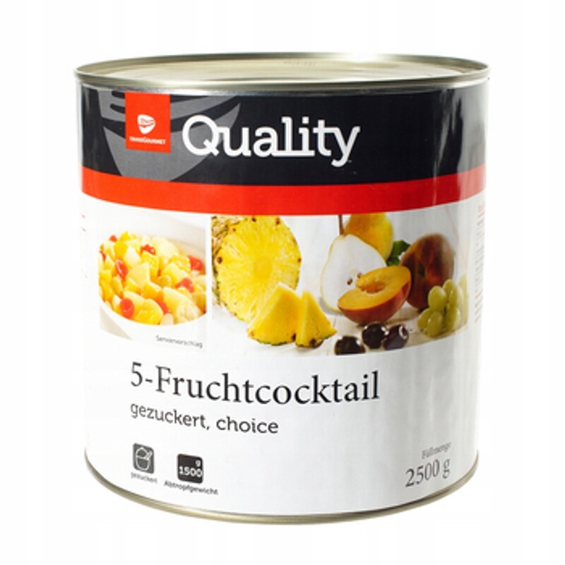 Tgq Koktejl z 5 druhů ovoce v sirupu 2500 g