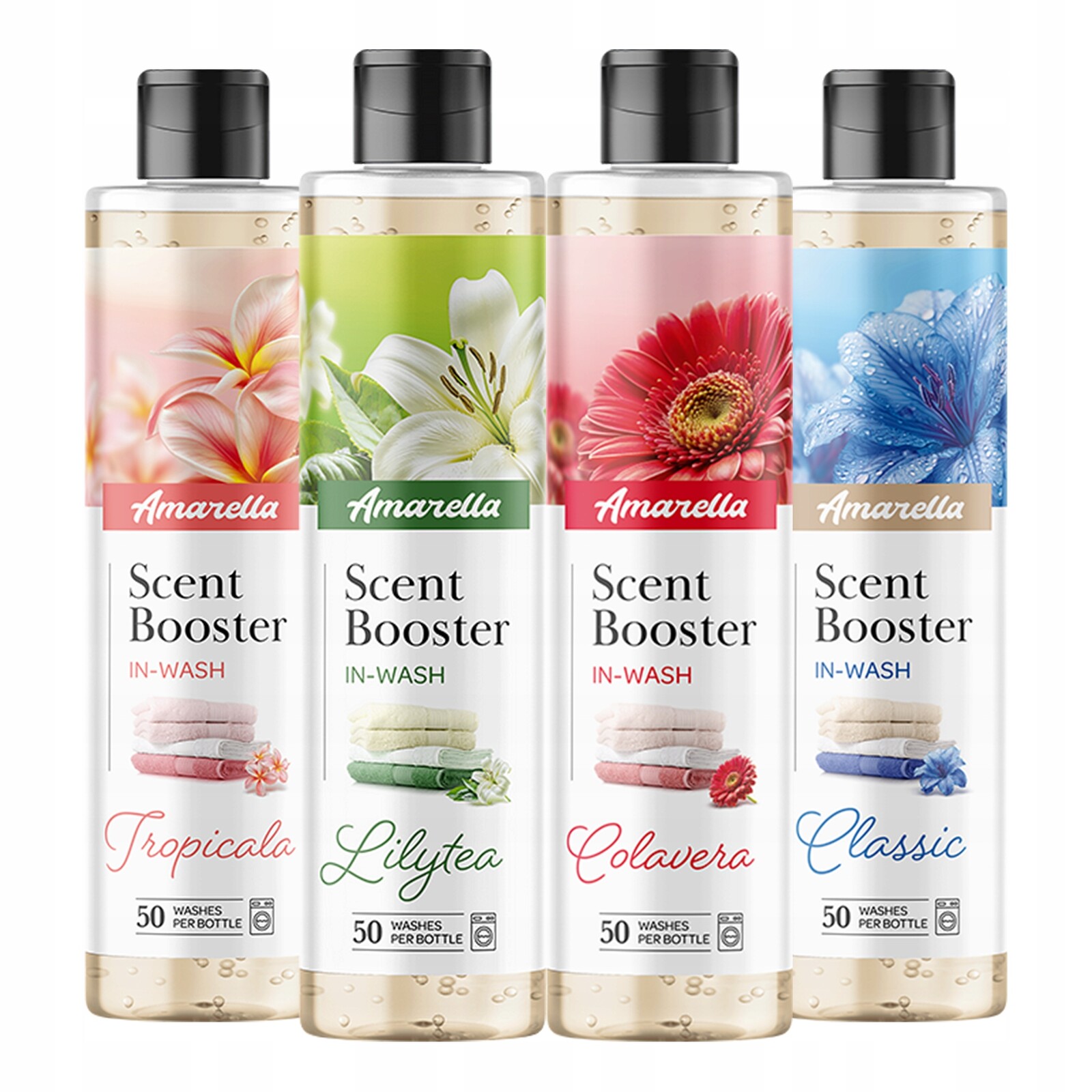 Vůně do praní Amarella Mix Sada 4 x 250 ml parfém na tkaniny a oblečení