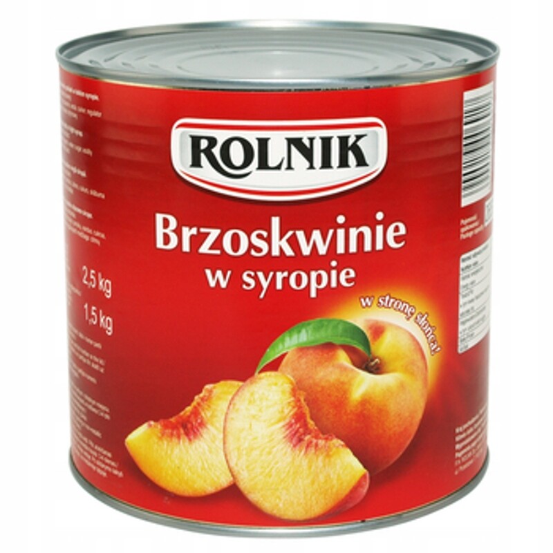 Broskve v sirupu 2650 ml Rolnik
