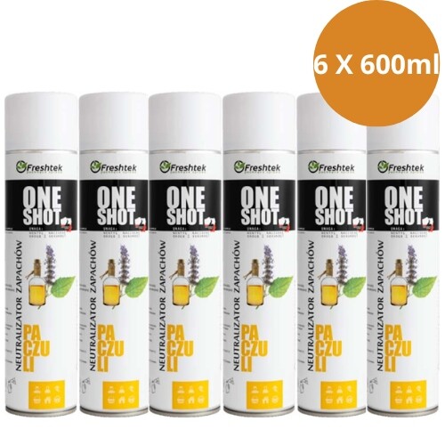 Sada Paczula Freshtek ONEShot 6X600 ml neutralizátor domácího zápachu