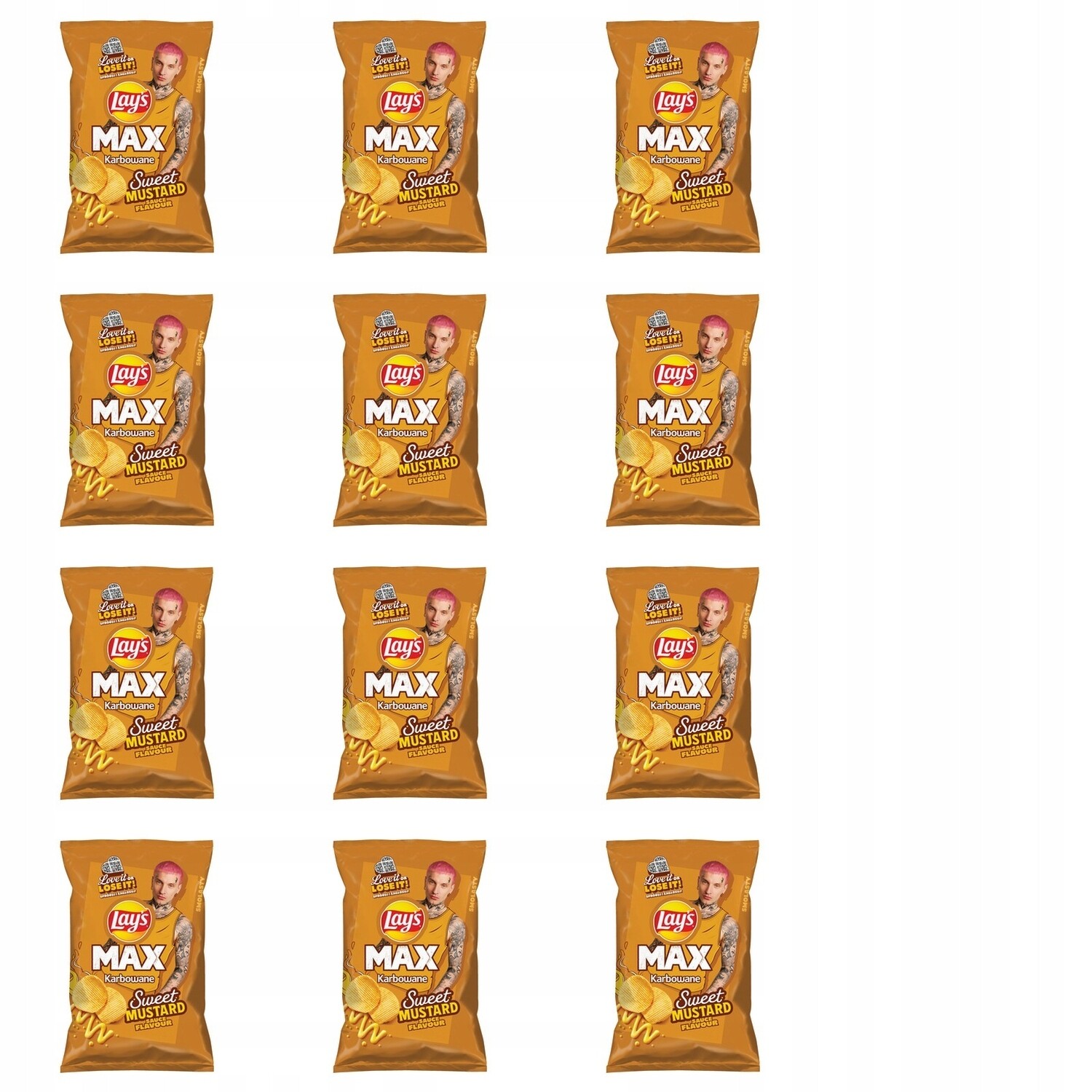 12x 120g Lay S lay's max vroubkované sweet mustard sauce chipsy Karton