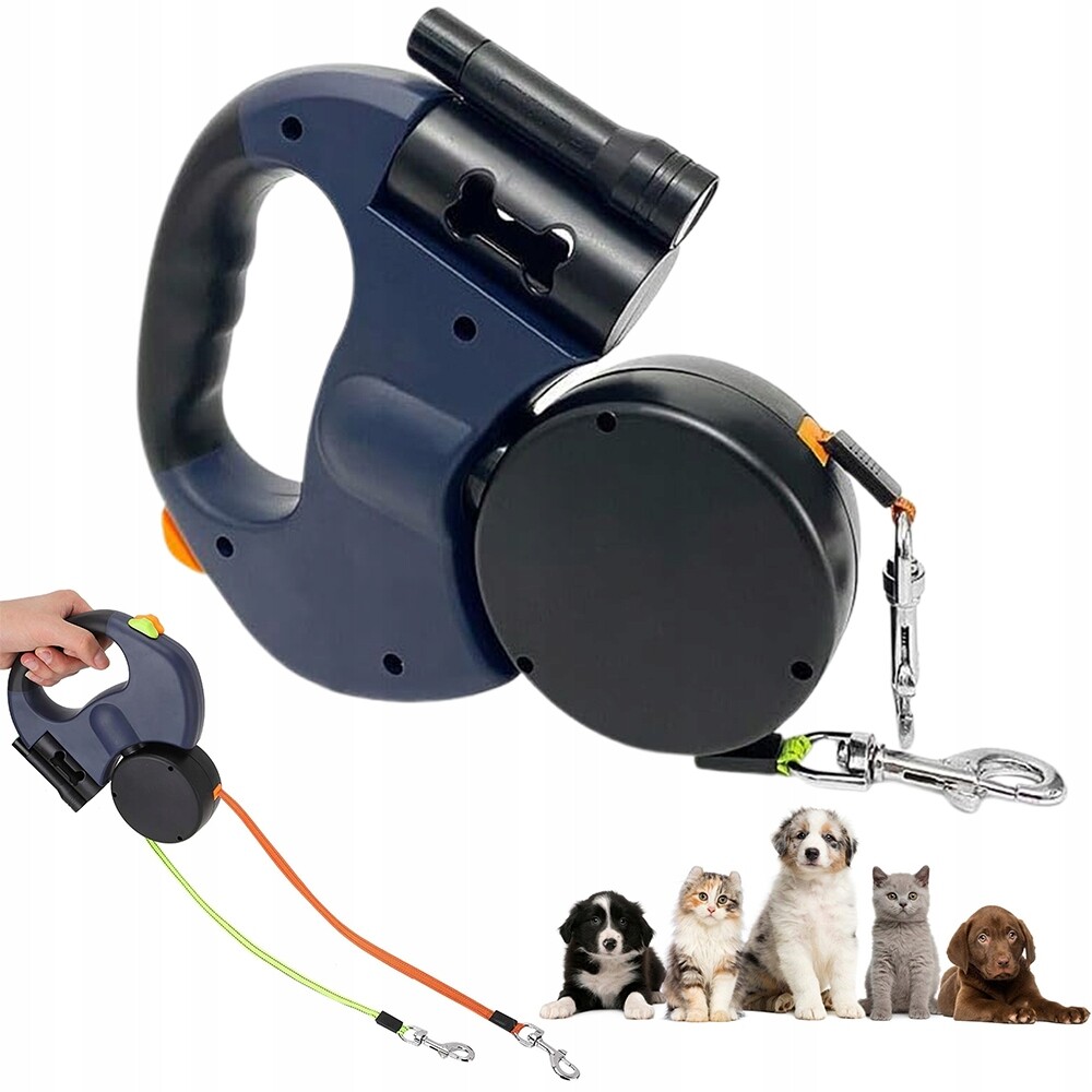 Vodítko s nádobou na odpadky se svítilnou