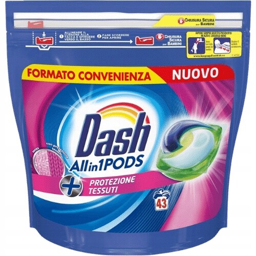 Dash Kapsle Na Praní Barevných Tkanin 43 Kusů