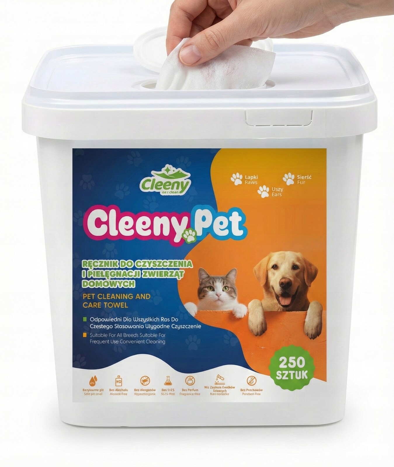 Sada 2 x CleenyPet Vlhčené ubrousky (500 ks)