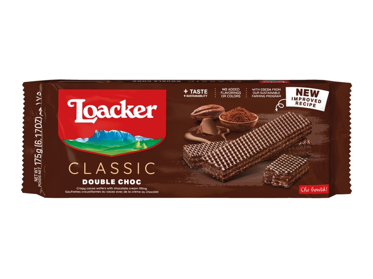 5 x čokoládové oplatky Double Choc. 175 g Loacker