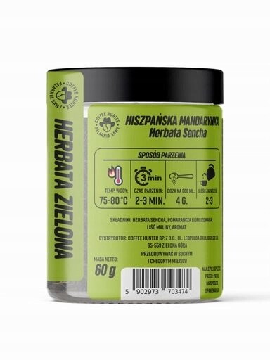 Čaj Zelená Španělská Mandarinka 60 G Coffee Hunter Sp. z o.o.