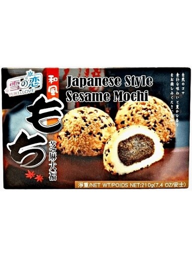 5 x Mochi, rýžové sušenky se sezamem 210 g Yuki & Love