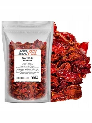 5 x Rajčata 100 g Přírodní sušené na slunci, vysoká kvalita Kol-Pol