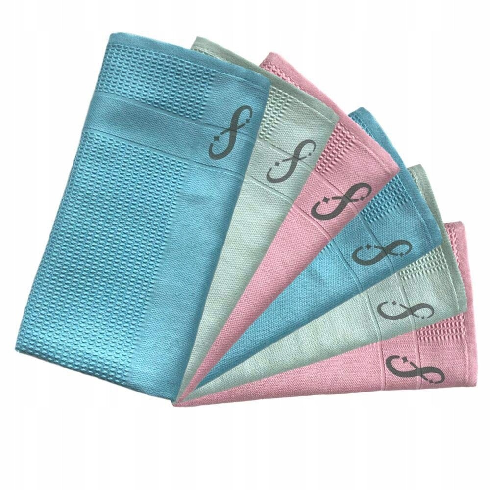 4SHINE Sada 6 utěrek z mikrovlákna pro zrcadlová skla bez chemie