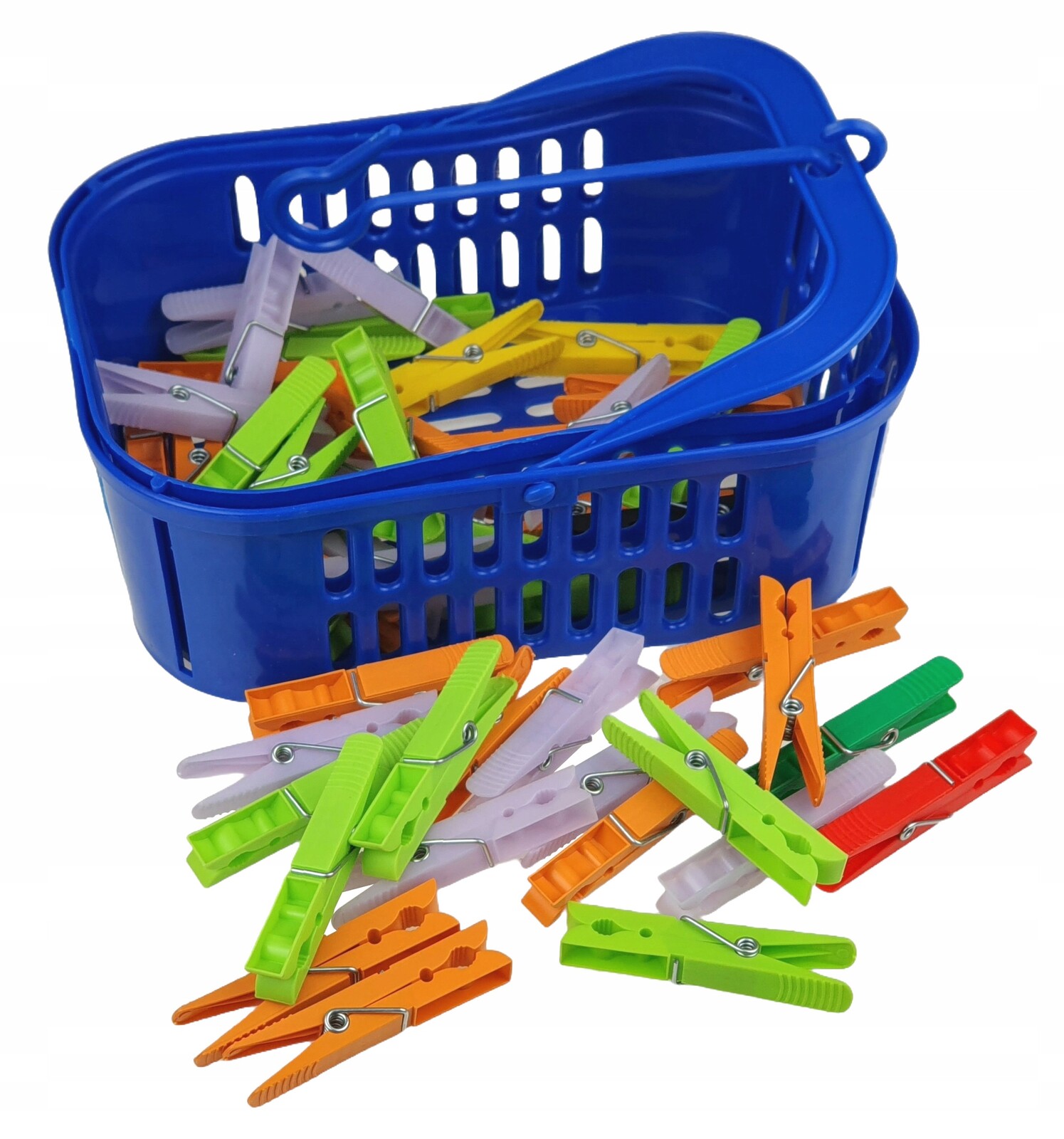 Teleskopický košík se sponami, 50 ks sponek