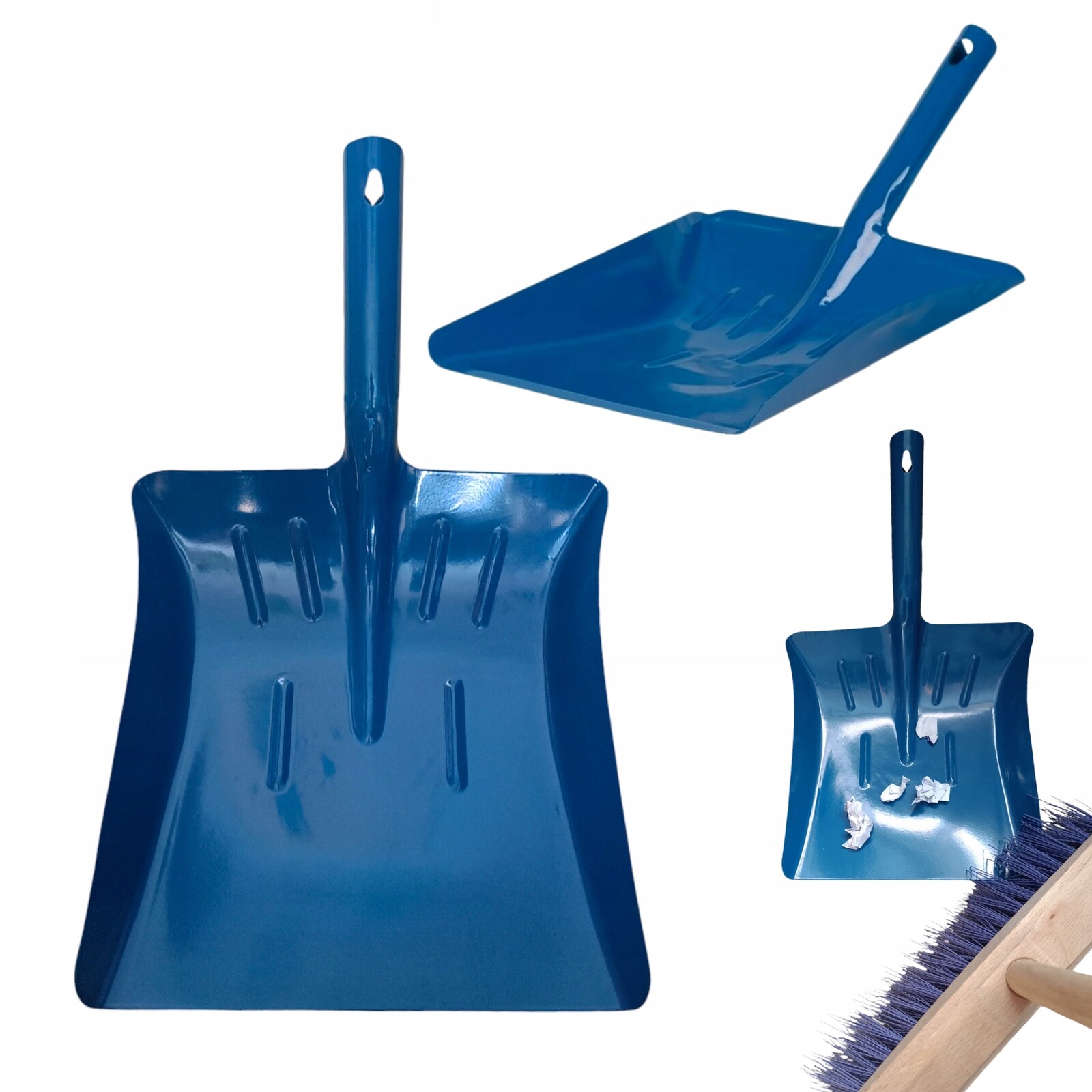 Lopatka kovový smetáček lopatka na odpadky na uhlí a popel malovaná