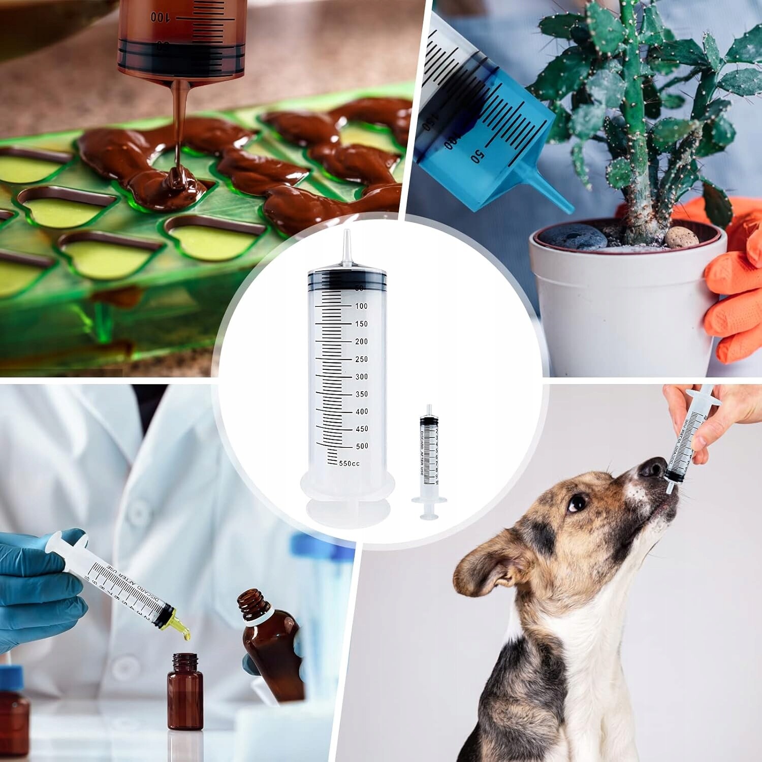 Plastová Stříkačka 150 ML 550 ML Sada 2 Kusů Pro Zavlažování