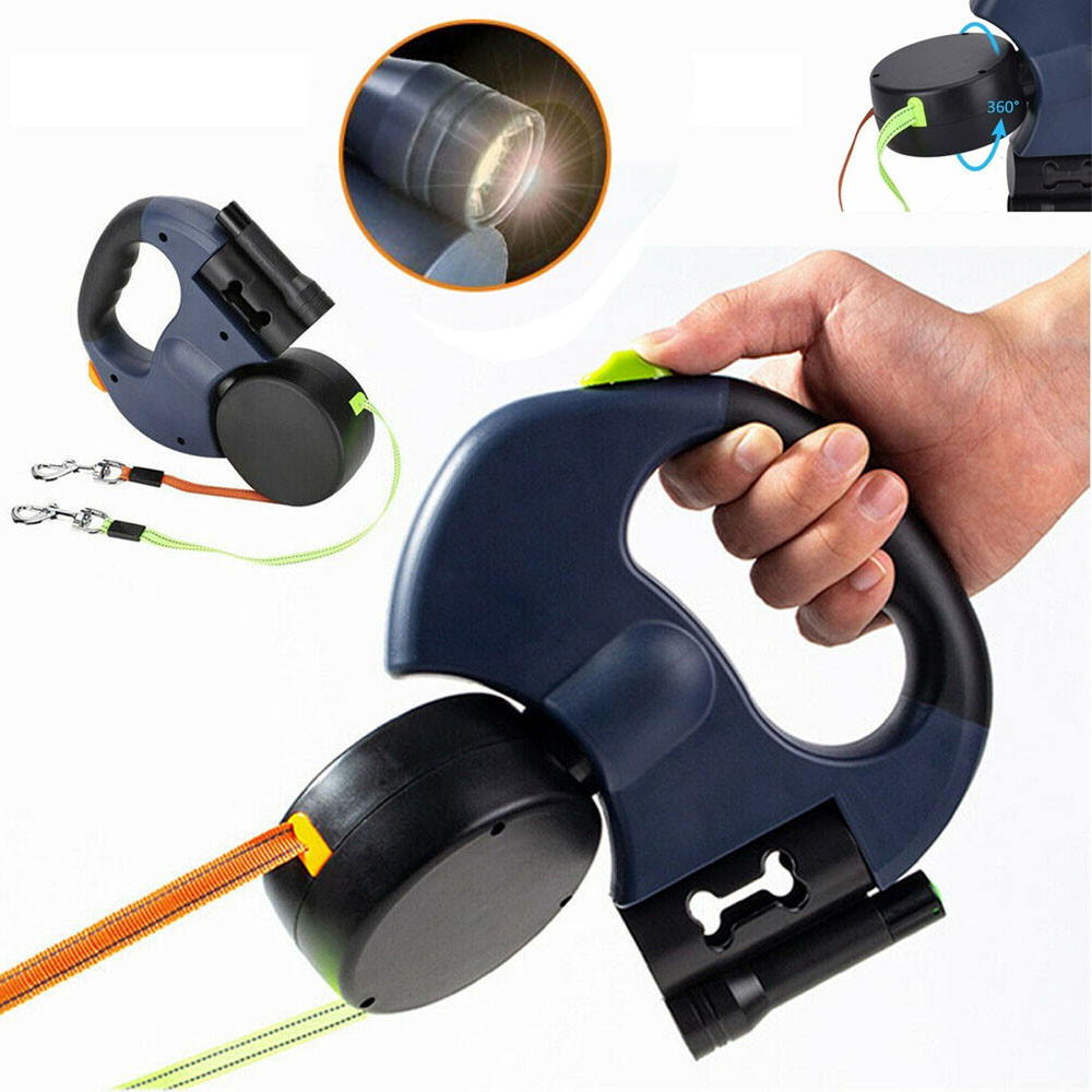 Dvojitá rolovací vodítko pro psa, pružná rolovací vodítko pro psa 3M