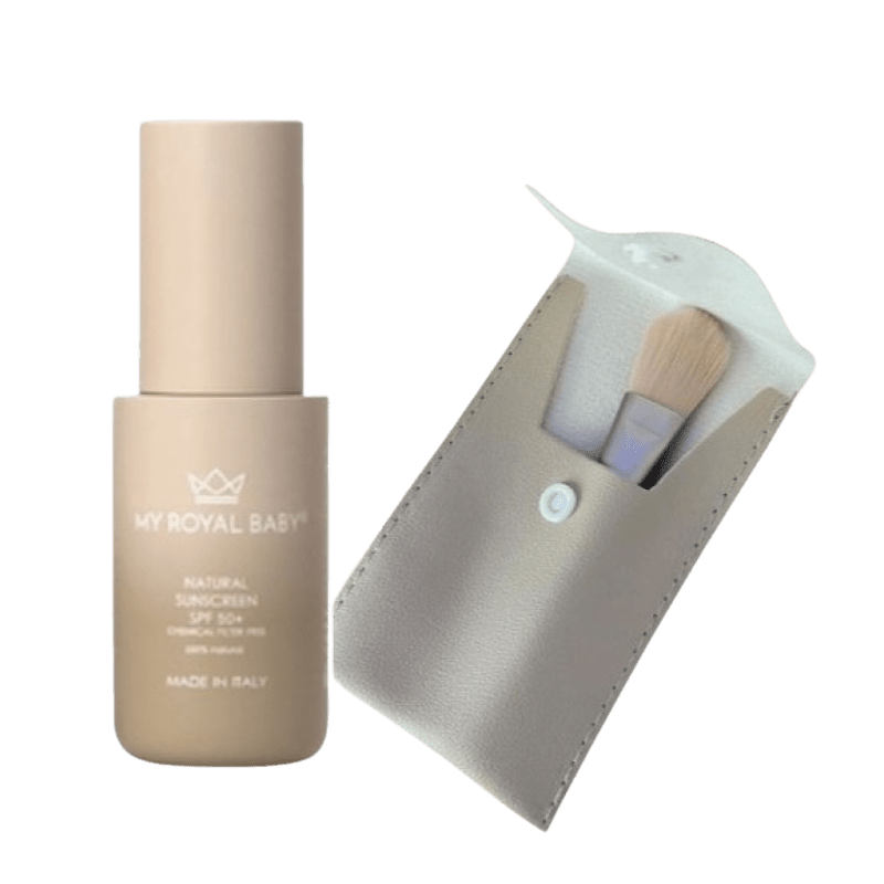 MYROYALBABY Přírodní opalovací krém SPF 50+, + kartáček s pouzdrem, 50 ml