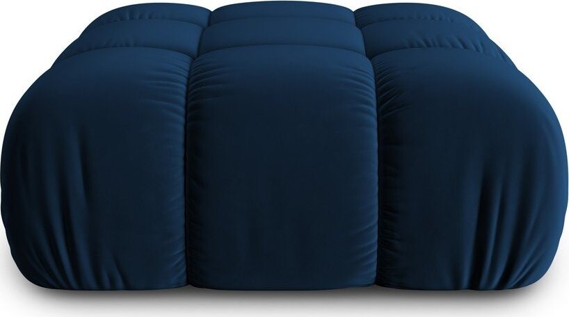 Modrá sametová podnožka Bellis – Micadoni Home