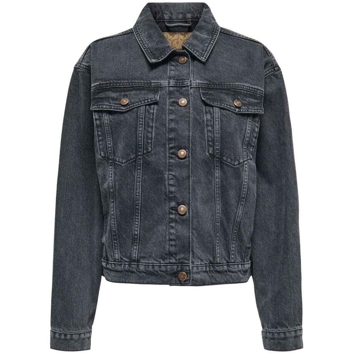 Only  Onlharper Ls Boxy Dnm Jkt Sik 15363548  Černá