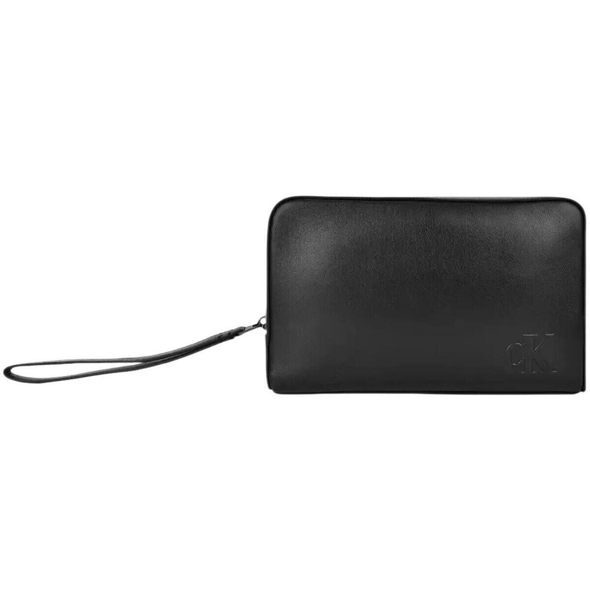 Calvin Klein Jeans  BOLD CK POUCH WITH HANDLE (PU) LV04D1172G  Černá