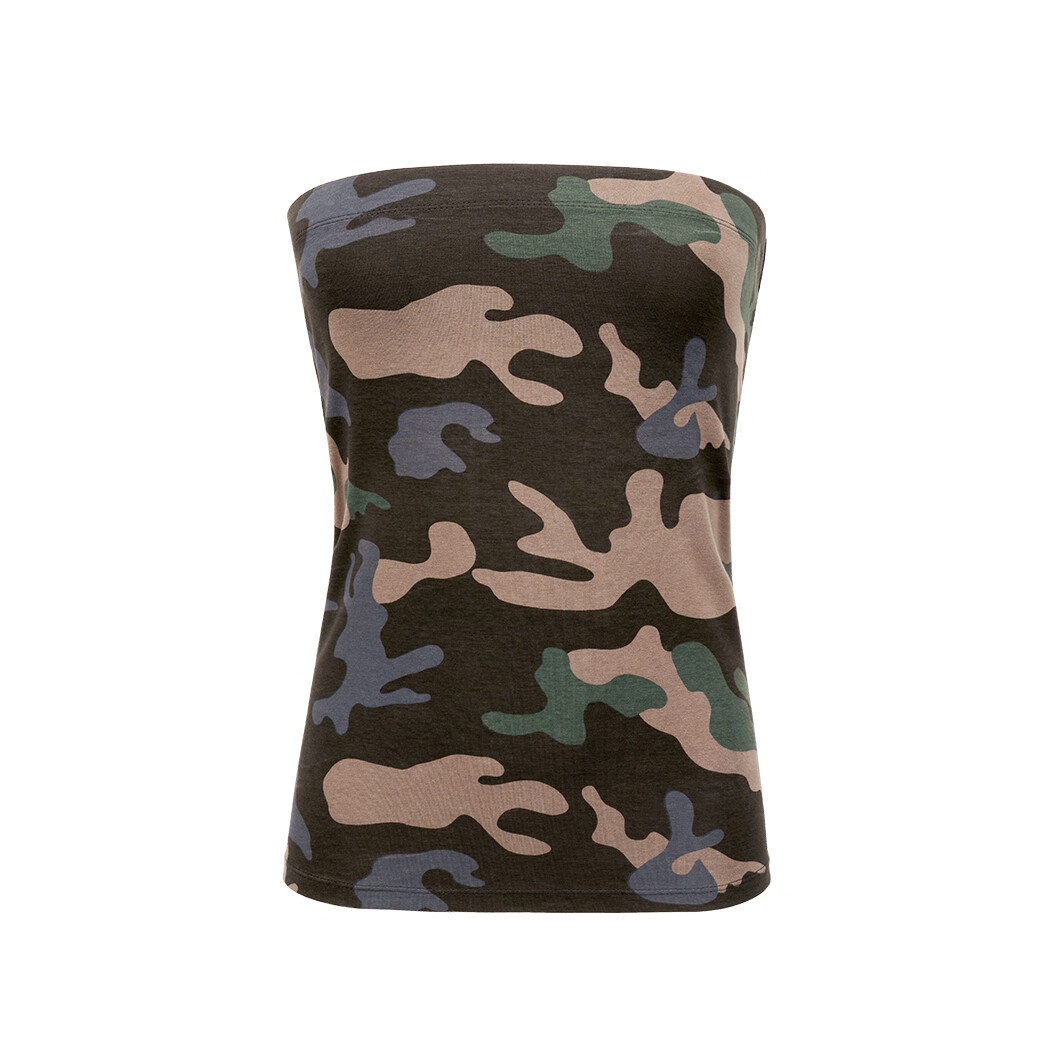 Top dámský Brandit Bandeau Top Skirt 2v1 - darkcamo, XS