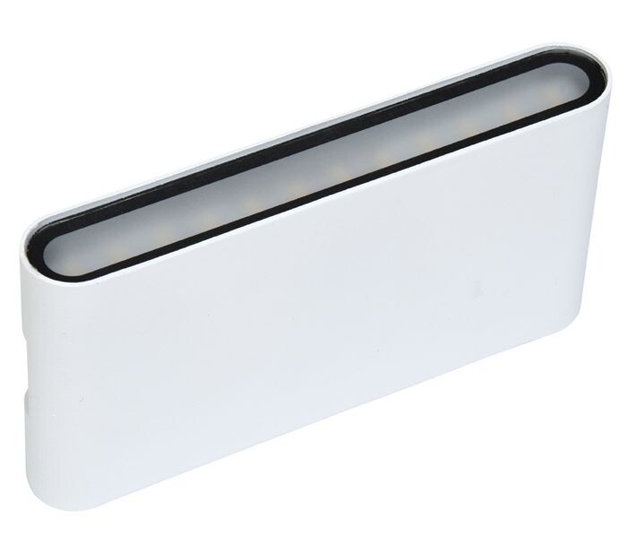 Ecolite Bílé tenké fasádní LED svítidlo oválné 2x 6W IP65 CCT - VZOREK VYP355