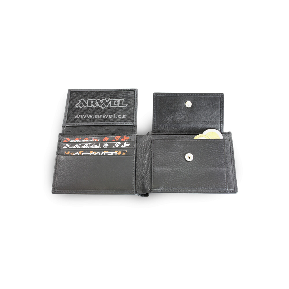 Pánská kožená peněženka Arwel 7033­ - černá