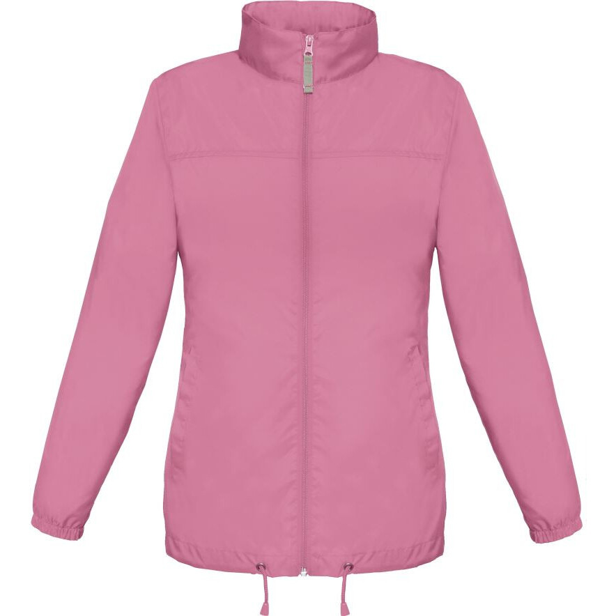 Dámská větrovka polstrovaná B&C Sirocco - světle růžová, XXL