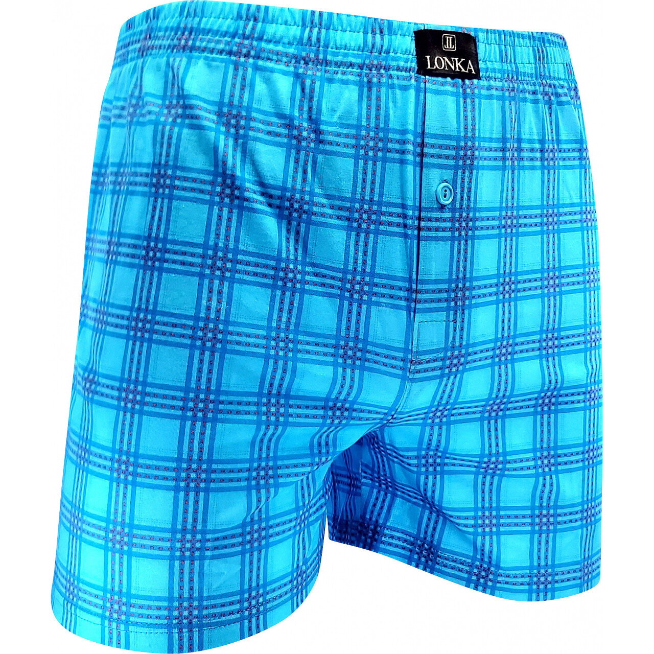 Trenýrky Lonka Karel KOSTKA - světle modré, M