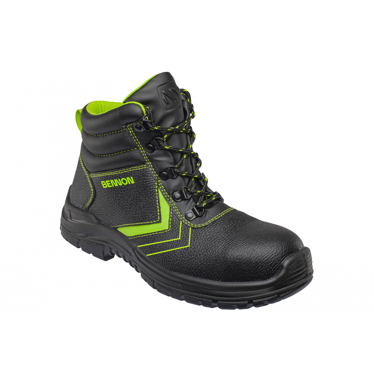Boty pracovní Bennon Basic S3 High 2.0 - černé-zelené, 43