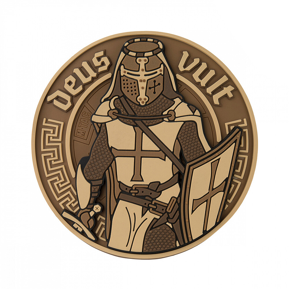 Nášivka M-Tac Deus Vult 3D - coyote-hnědá