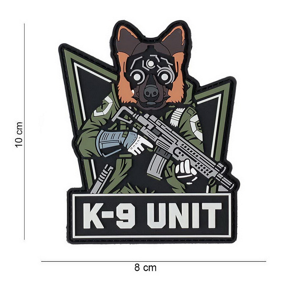 Gumová nášivka 101 Inc K-9 Unit - barevná