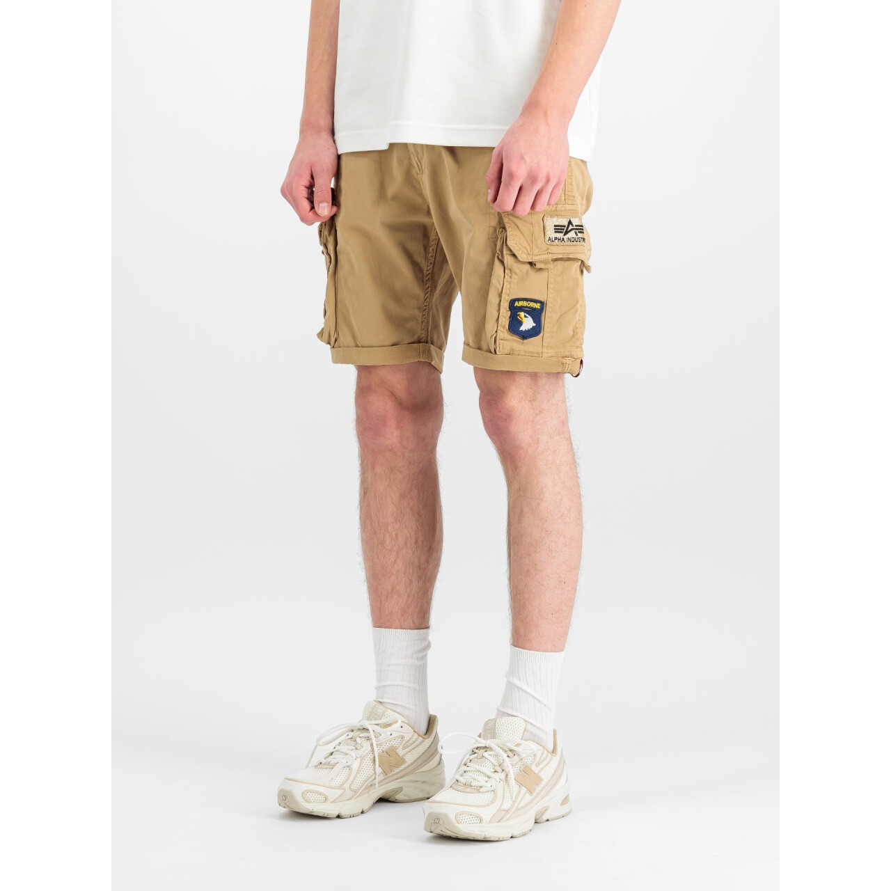 Kraťasy Alpha Industries Crew Patch Short - coyote, 28
