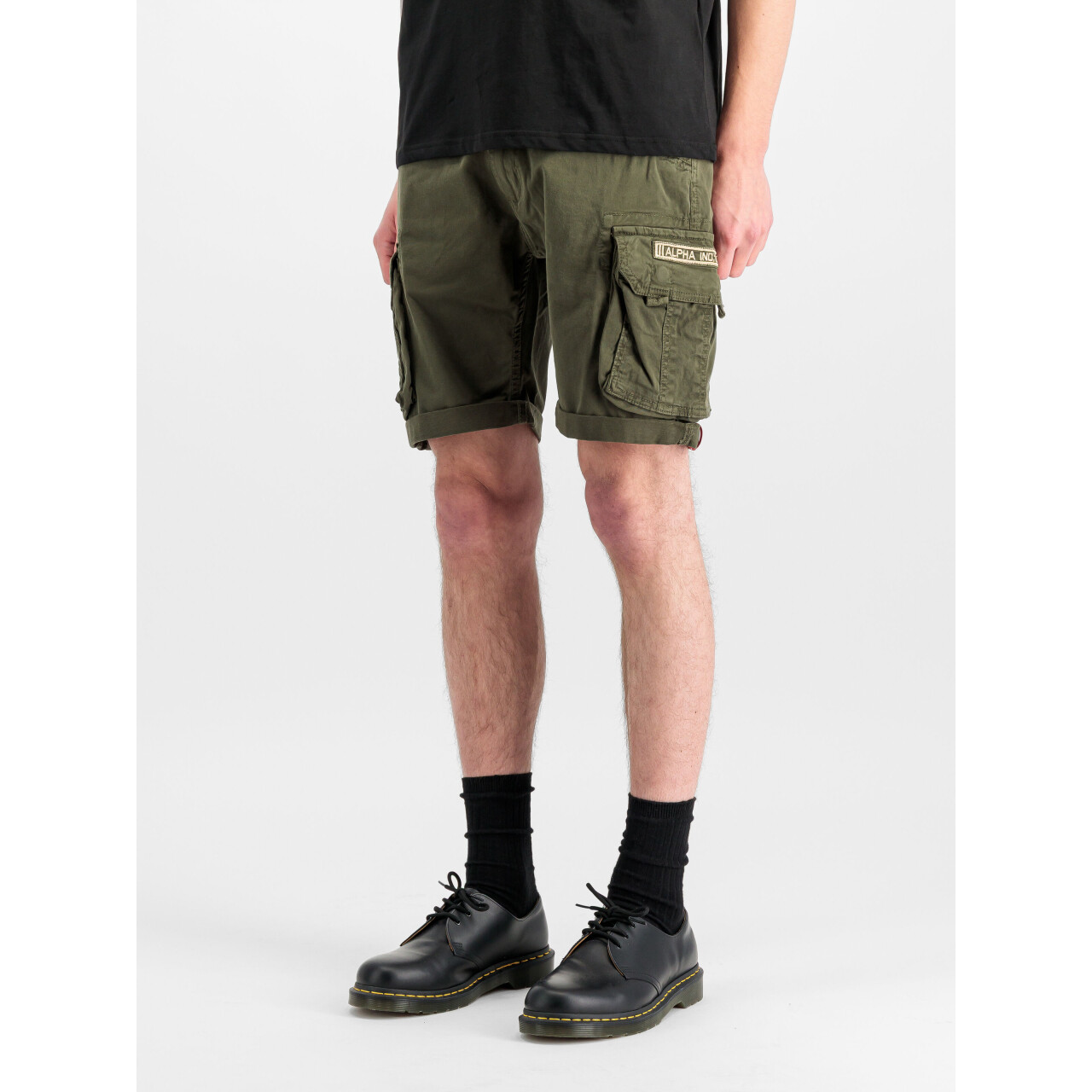 Kraťasy Alpha Industries Crew Short - olivové, 28