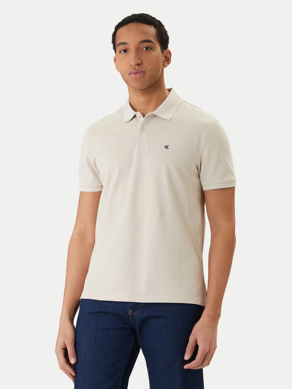 Calvin Klein pánské béžové polo tričko LV040EM2692JX S