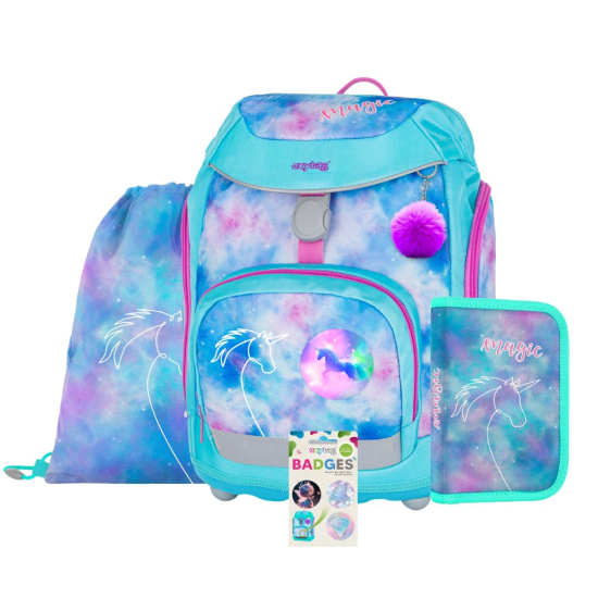 Oxybag Školní set 4dílný OXY Sherpy - Unicorn - 0-23526