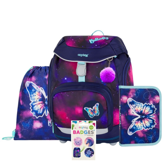 Oxybag Školní set 4dílný OXY Sherpy - Motýl - 0-24726