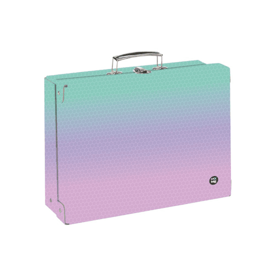 Oxybag Kufřík lamino hranatý A4 OXY NEXT - Ombre Pink - 6-10026