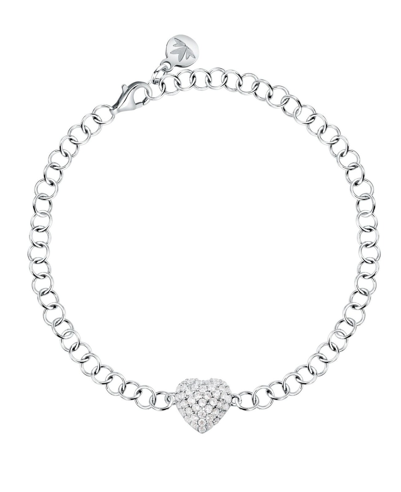 Morellato Stříbrný náramek Srdíčko s kubickými zirkony Nobile SAZK05