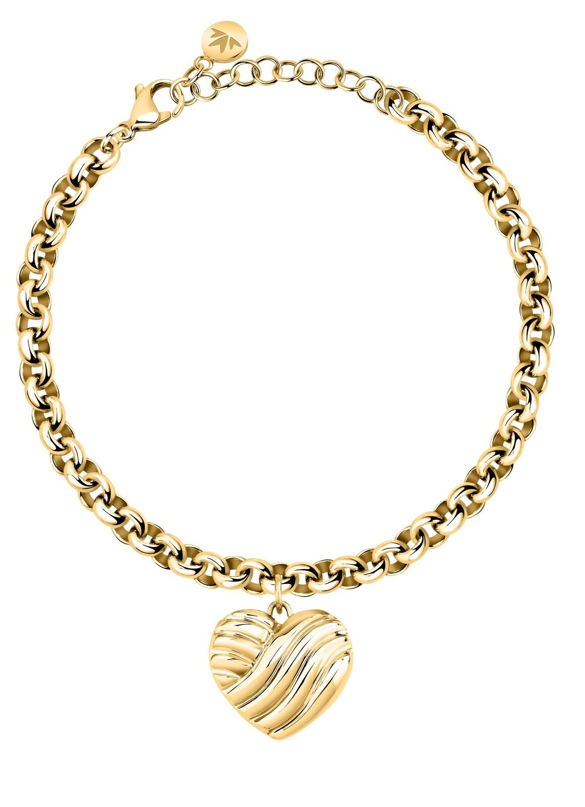 Morellato Romantický pozlacený náramek Srdce Battito SAZQ04