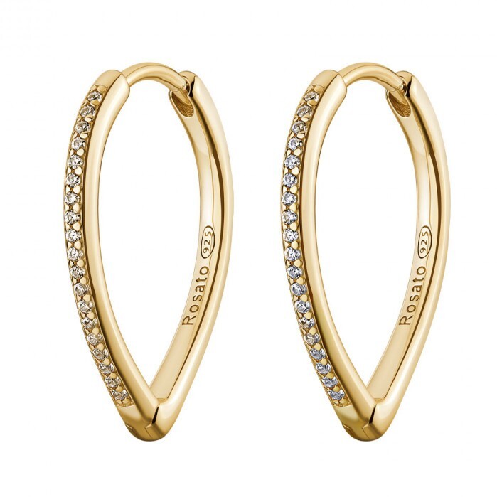 Rosato Okouzlující pozlacené náušnice s čirými zirkony Sofia RZSO28
