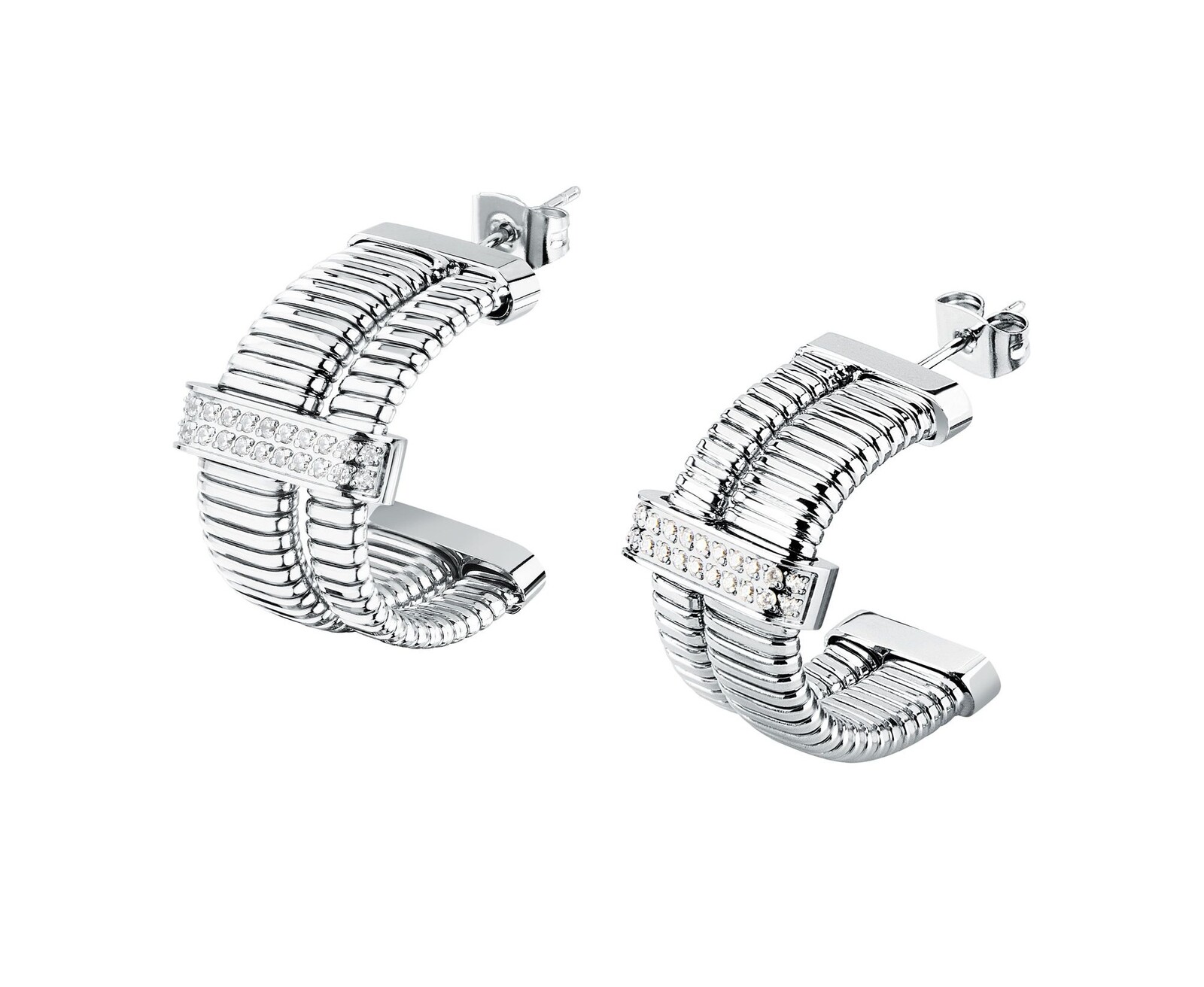 Morellato Stylové ocelové náušnice s krystaly Onda SAZP08