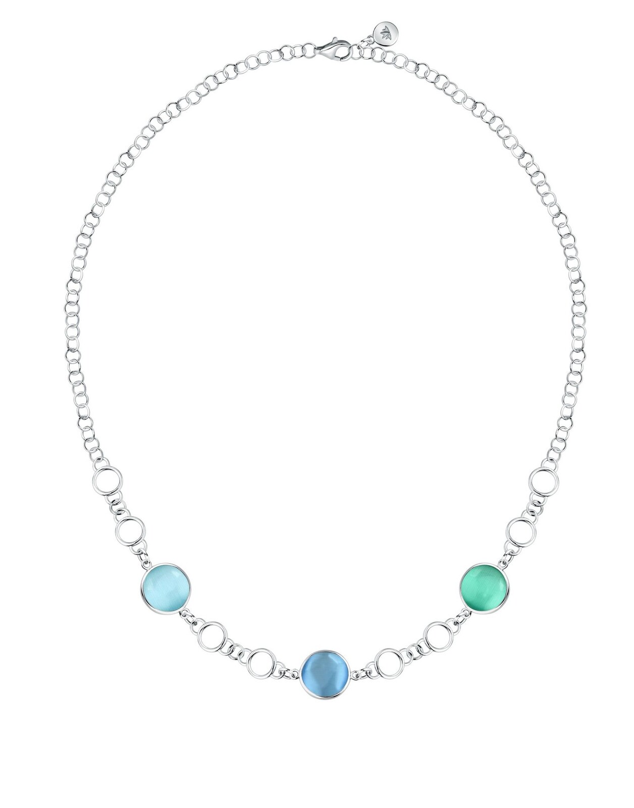 Morellato Dámský stříbrný náhrdelník s kočičím okem Venezia SAZM01