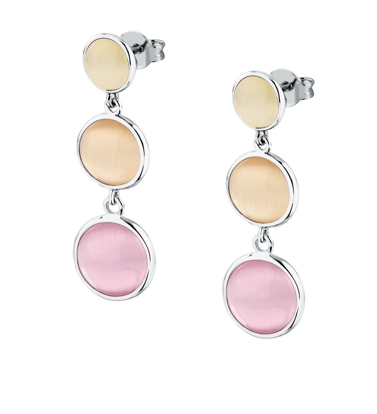 Morellato Stříbrné visací náušnice s kočičím okem Venezia SAZM23