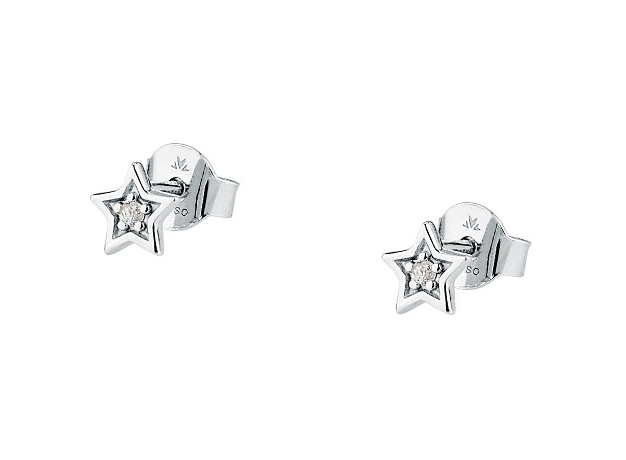 Morellato Dívčí stříbrné náušnice Hvězdičky se zirkonem Dono SAZL13