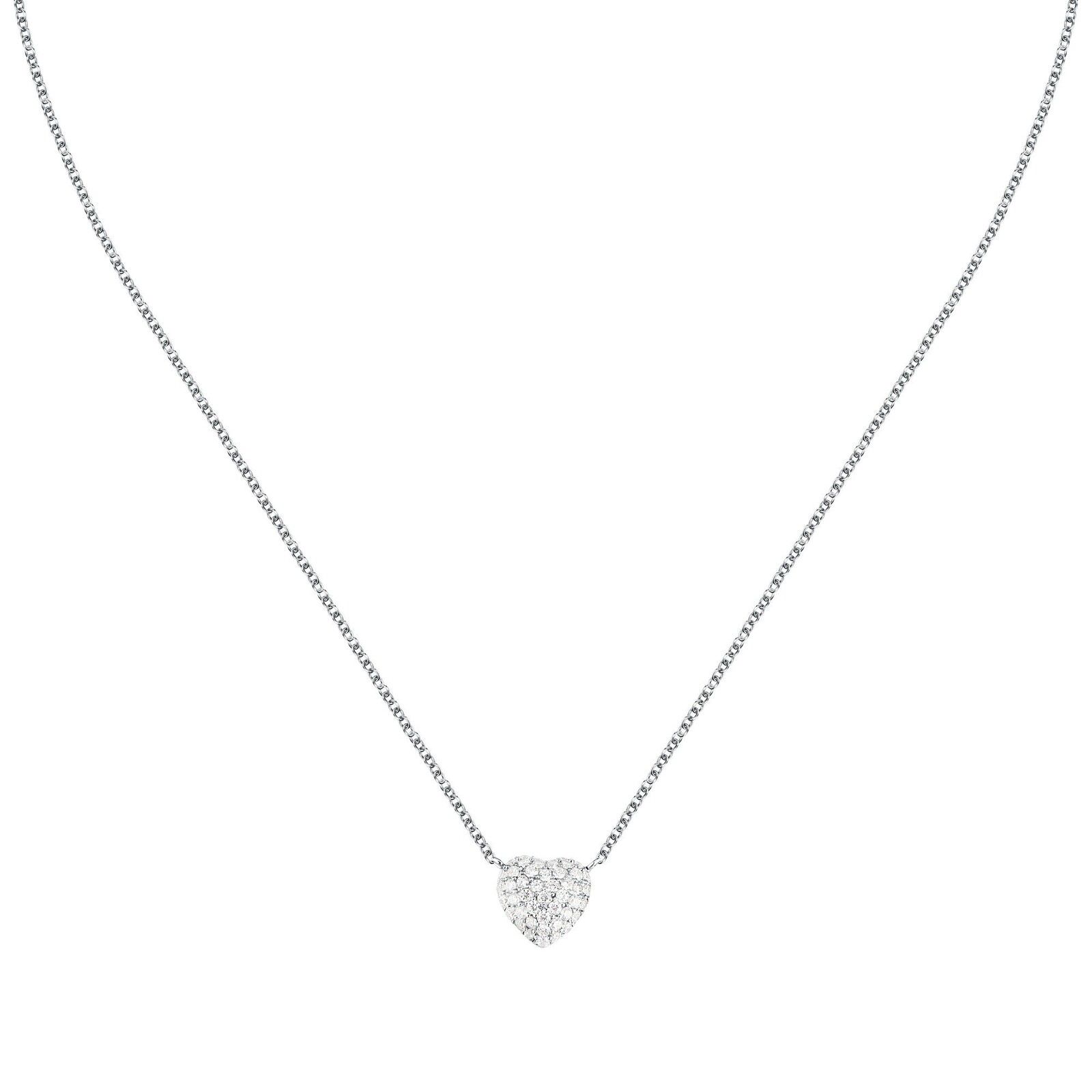 Morellato Něžný stříbrný náhrdelník Srdce se zirkony Nobile SAZK02