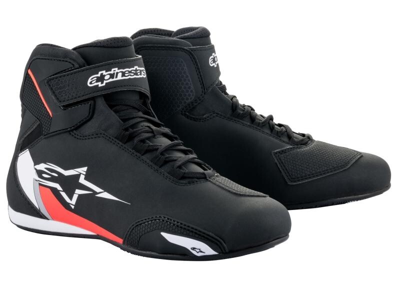 Alpinestars Boty na motorku Sektor černo-bílo-fluo červené